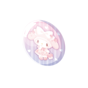 Rose Pink Lolita My Melody Button Pin