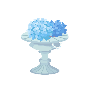 Hydrangea Garden Antique Marble Planter