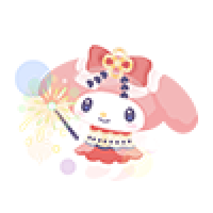 Midnight Fireworks My Melody Plushie M