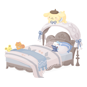 Pompompurin on the Nordic Print Resort Bed