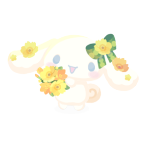 Adorned in Flowers Cinnamoroll Plushie S