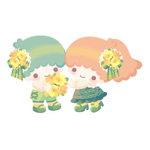 Lovely Flowers KikI & Lala Plushie L