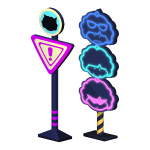 Virtual Town Neon Sign Set