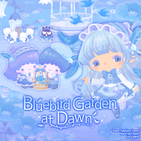 Bluebird Garden at Dawn